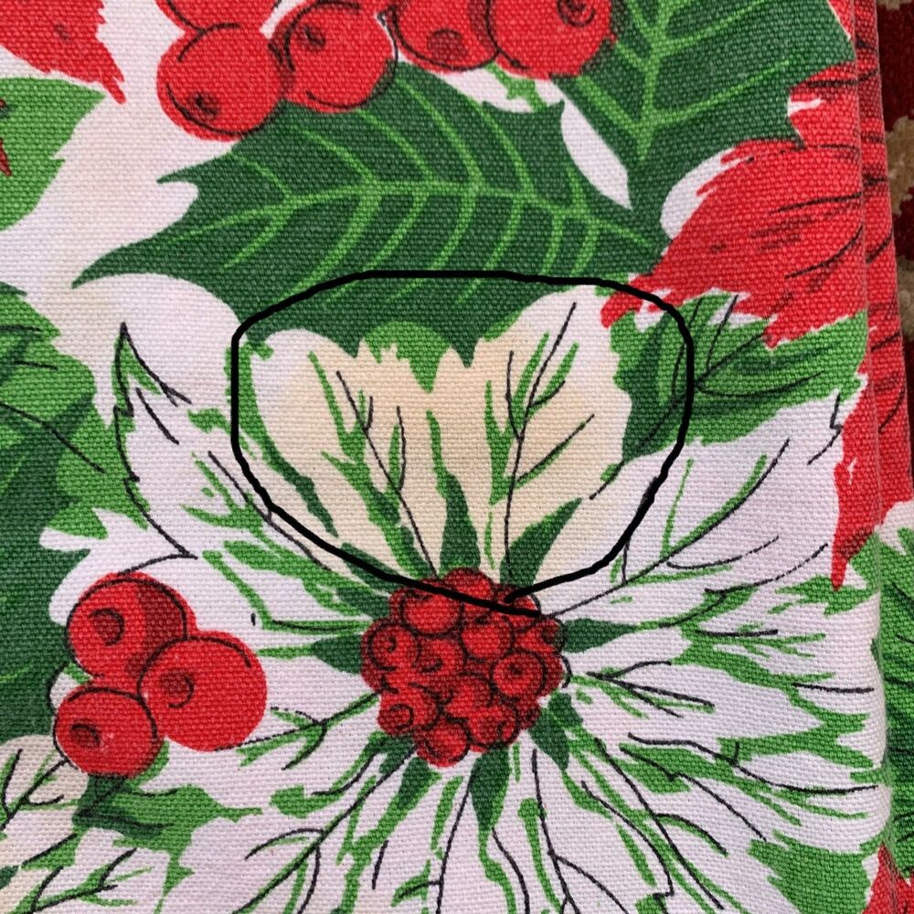 Holiday Floral Tablecloth 50x60 - Picture 5 of 6